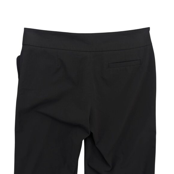 Cache Cropped Pants Womens Black Straight Leg Cuffed Flat Front Size 8 - Picture 4 of 12